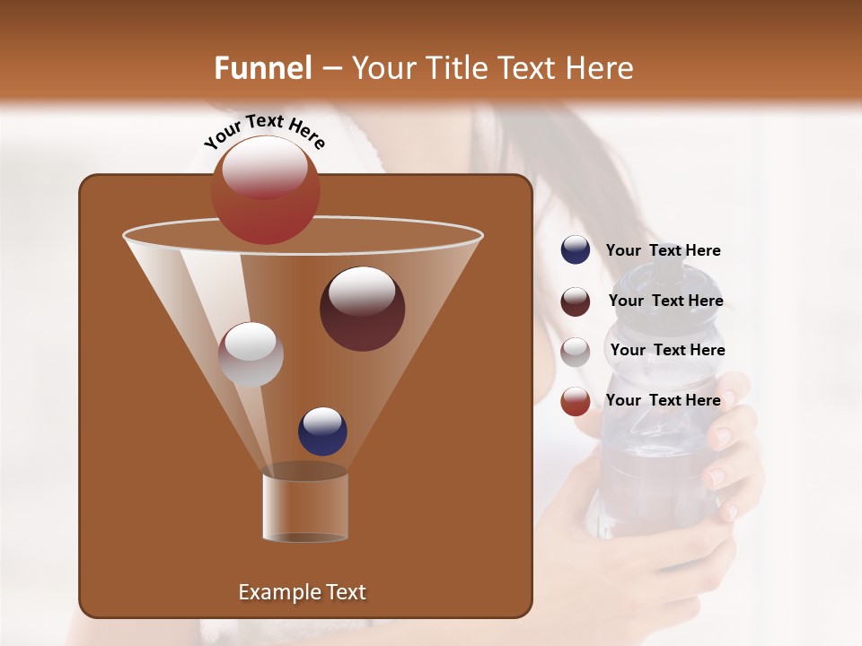 A Woman Holding A Bottle Of Water In Her Hand PowerPoint Template