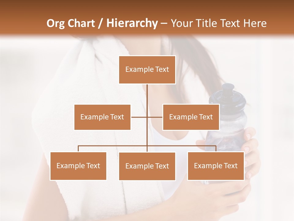 A Woman Holding A Bottle Of Water In Her Hand PowerPoint Template