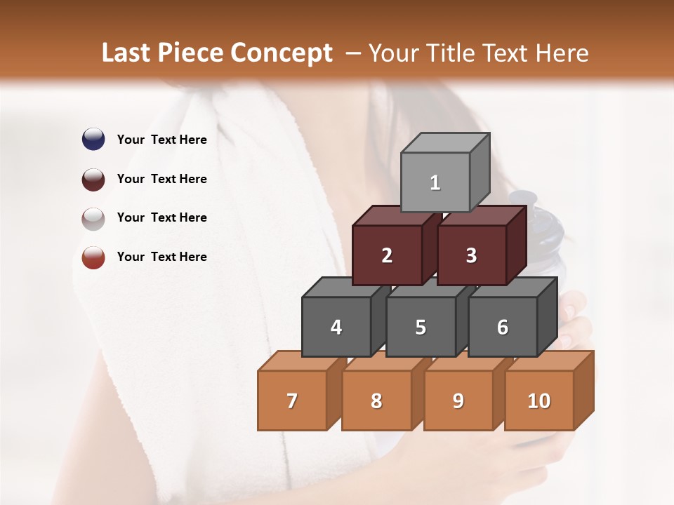 A Woman Holding A Bottle Of Water In Her Hand PowerPoint Template