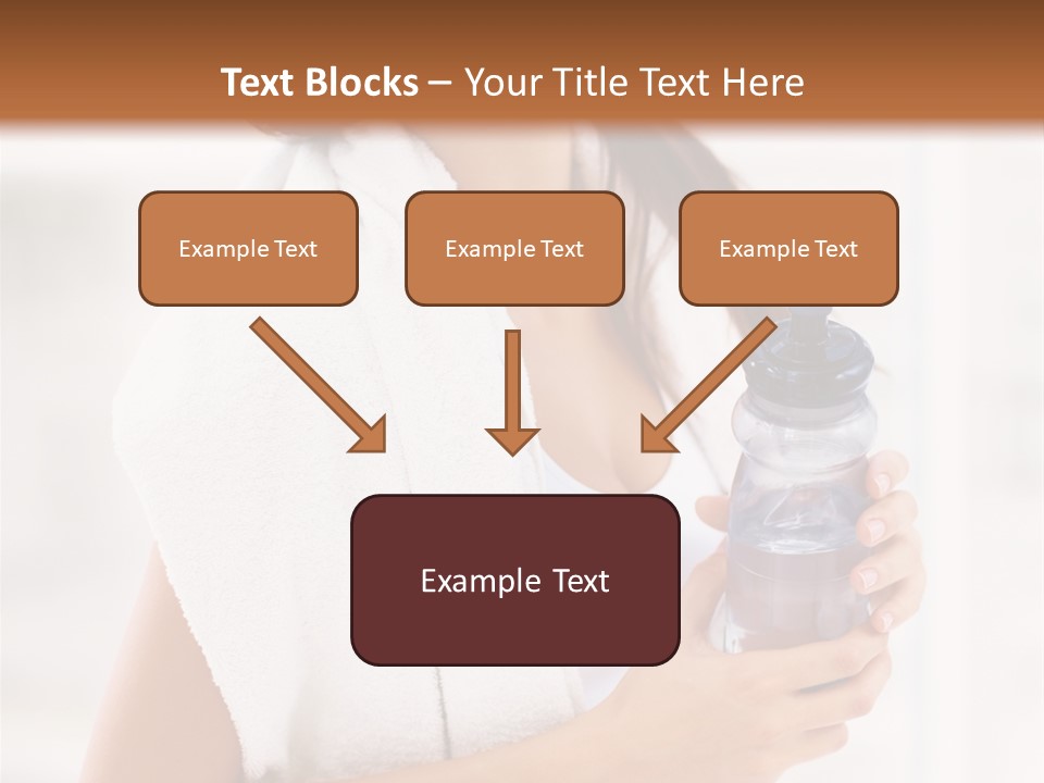 A Woman Holding A Bottle Of Water In Her Hand PowerPoint Template