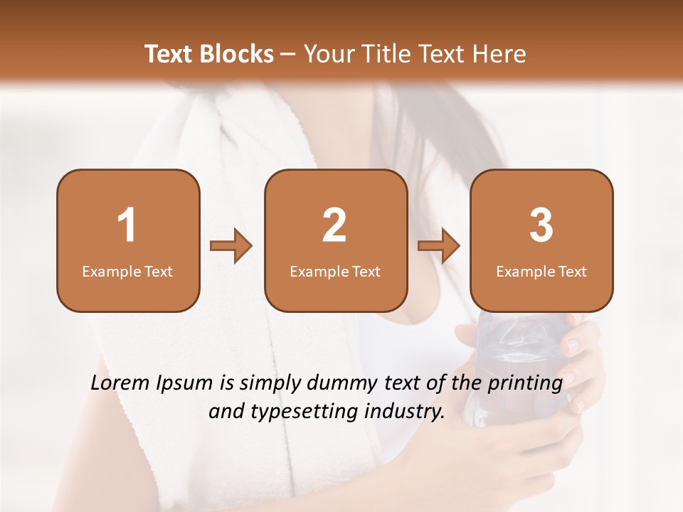 A Woman Holding A Bottle Of Water In Her Hand PowerPoint Template