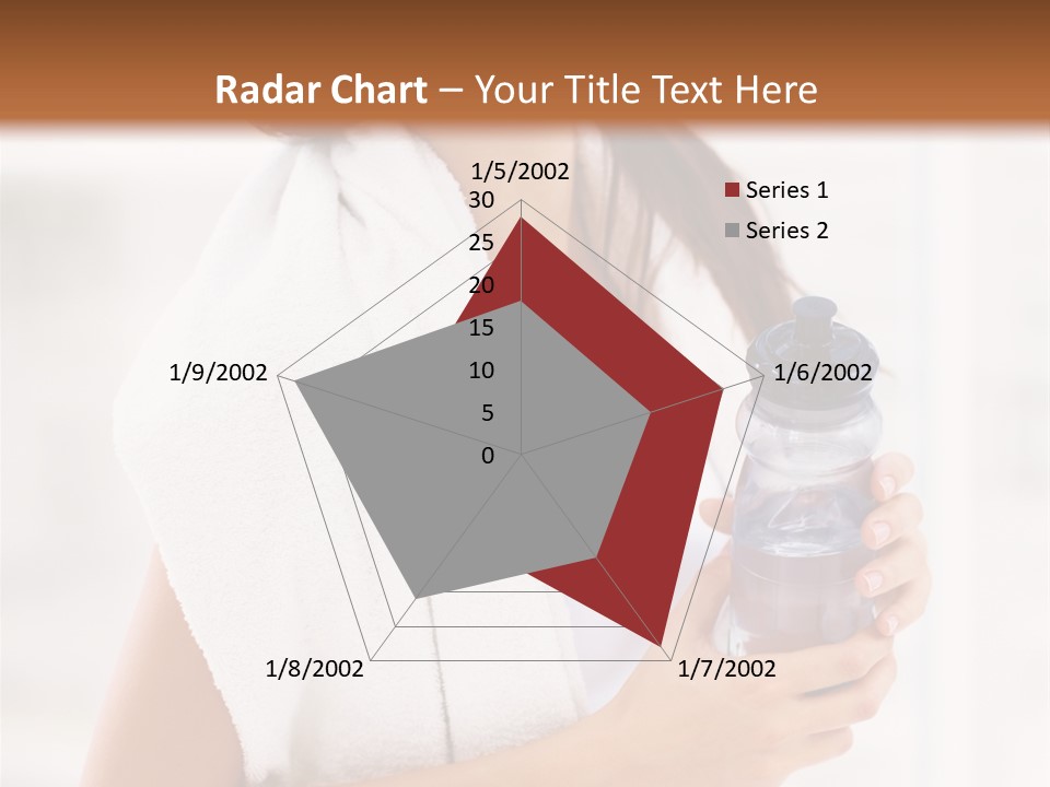 A Woman Holding A Bottle Of Water In Her Hand PowerPoint Template