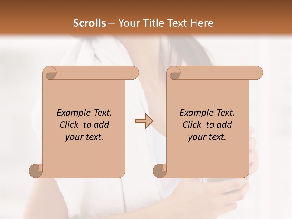 A Woman Holding A Bottle Of Water In Her Hand PowerPoint Template