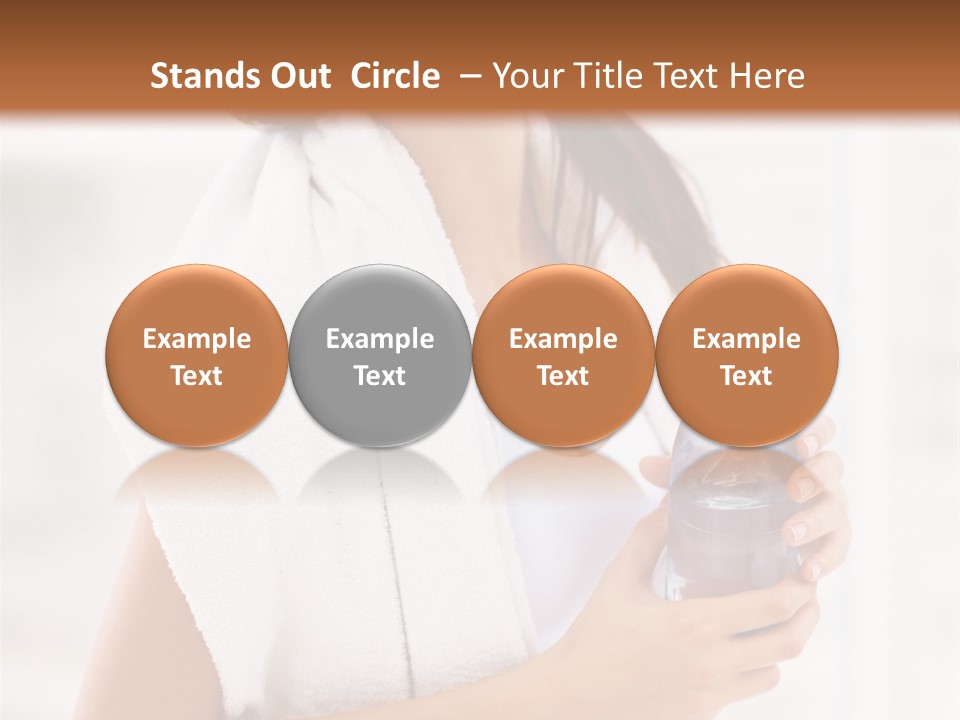 A Woman Holding A Bottle Of Water In Her Hand PowerPoint Template