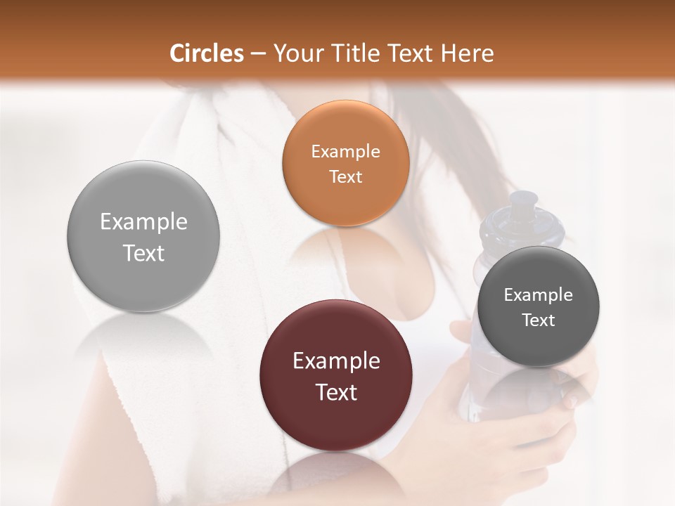 A Woman Holding A Bottle Of Water In Her Hand PowerPoint Template