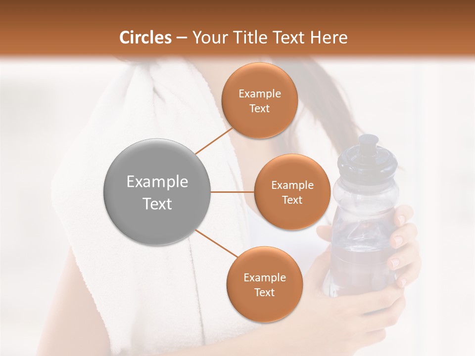 A Woman Holding A Bottle Of Water In Her Hand PowerPoint Template