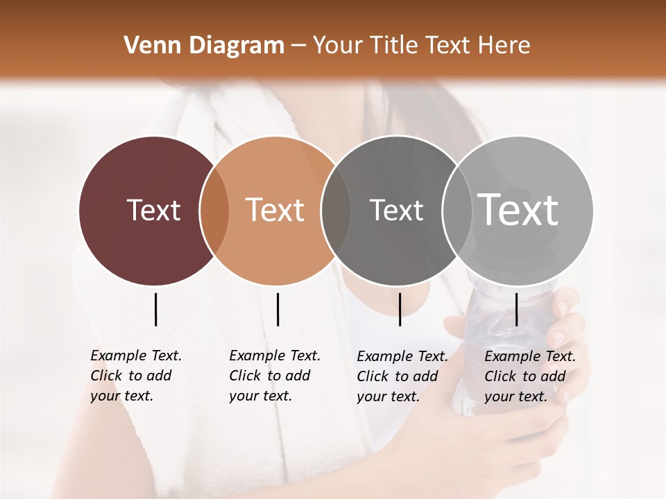 A Woman Holding A Bottle Of Water In Her Hand PowerPoint Template