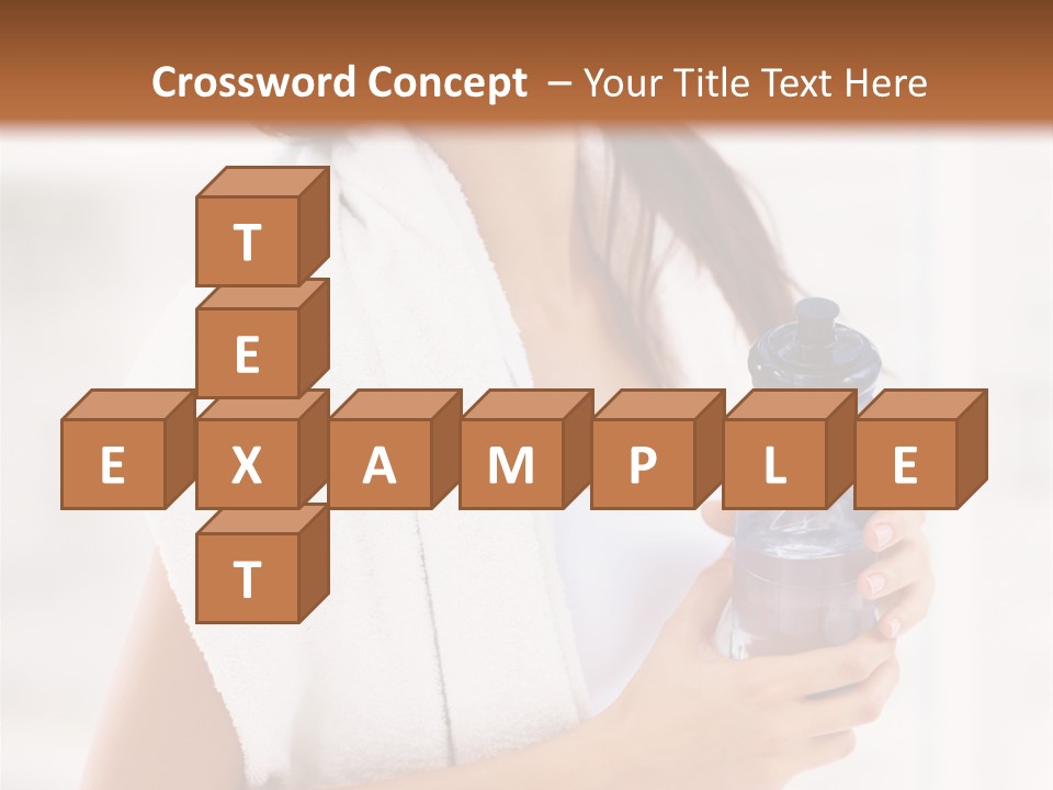 A Woman Holding A Bottle Of Water In Her Hand PowerPoint Template