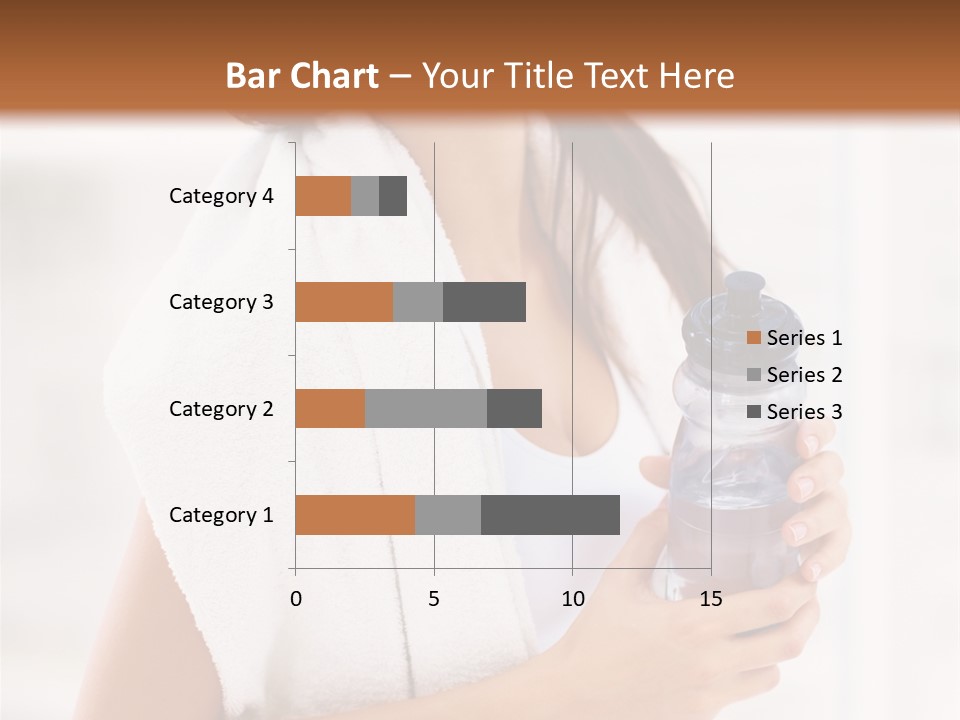 A Woman Holding A Bottle Of Water In Her Hand PowerPoint Template