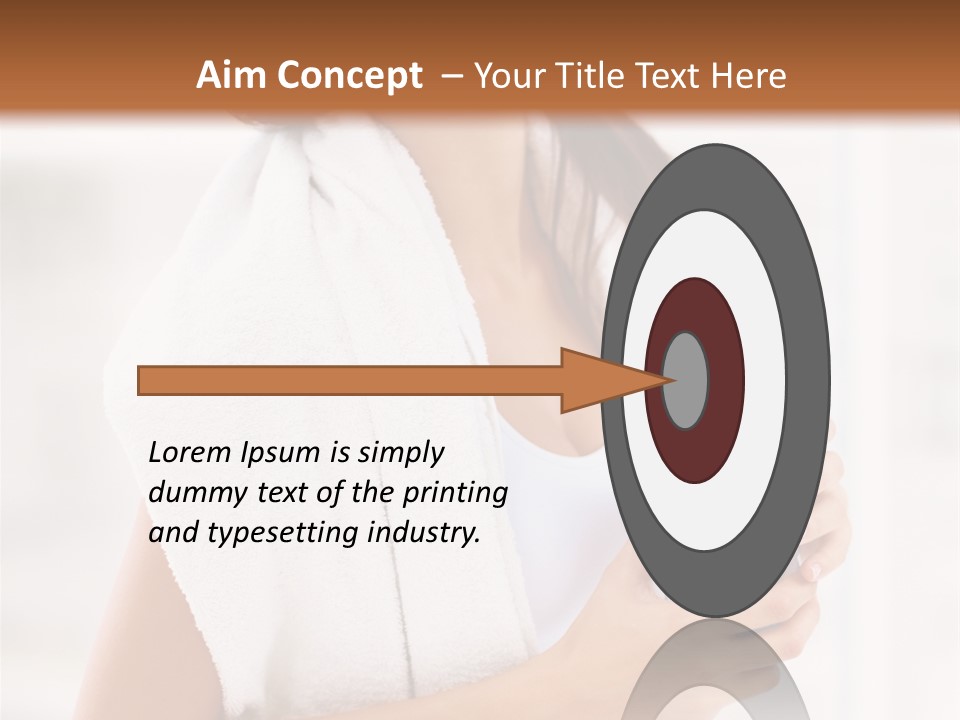 A Woman Holding A Bottle Of Water In Her Hand PowerPoint Template