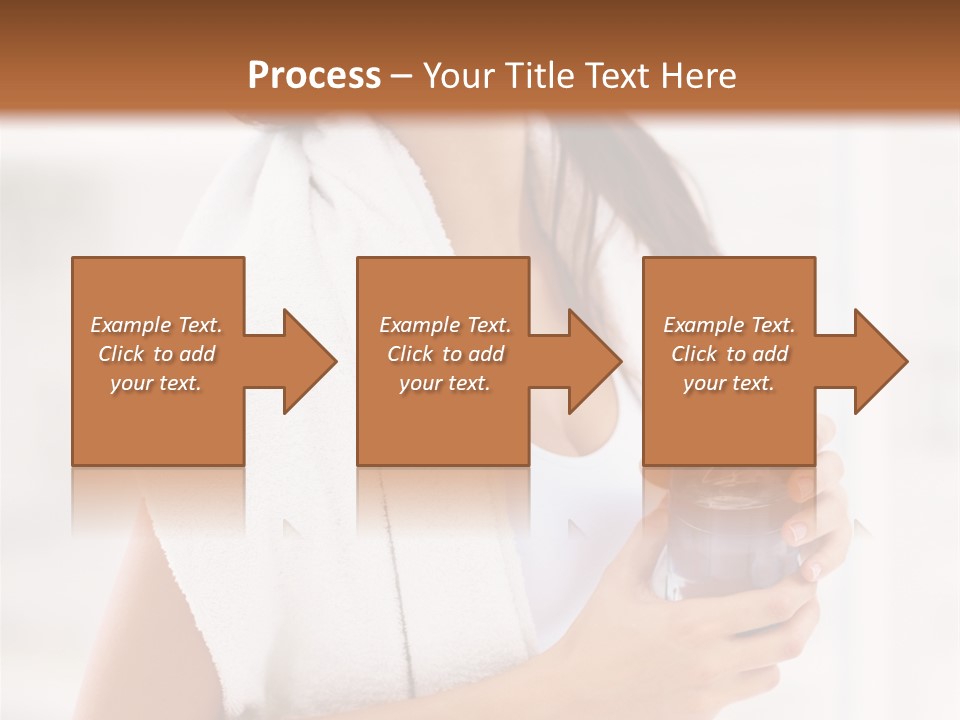 A Woman Holding A Bottle Of Water In Her Hand PowerPoint Template