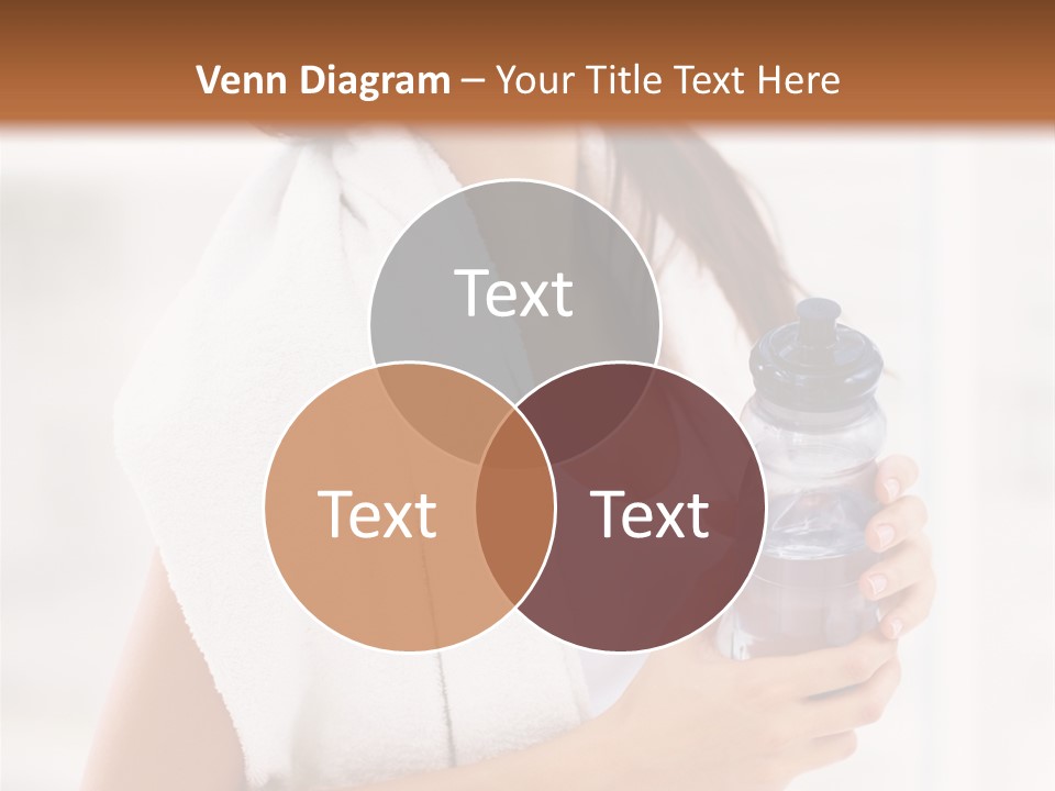 A Woman Holding A Bottle Of Water In Her Hand PowerPoint Template