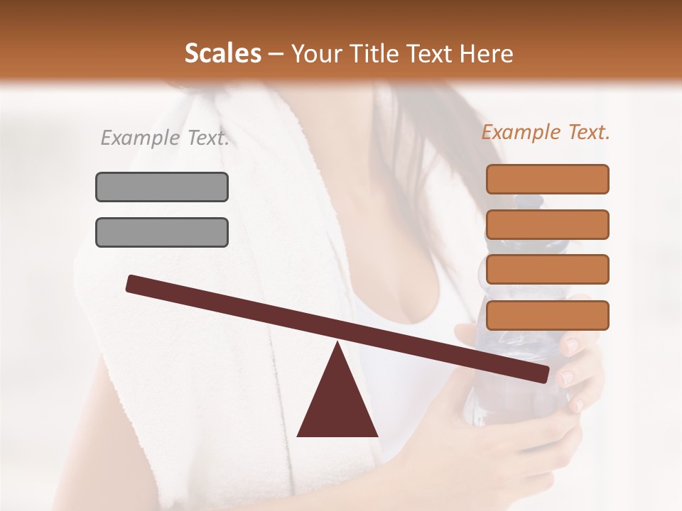 A Woman Holding A Bottle Of Water In Her Hand PowerPoint Template