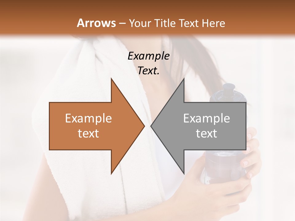 A Woman Holding A Bottle Of Water In Her Hand PowerPoint Template