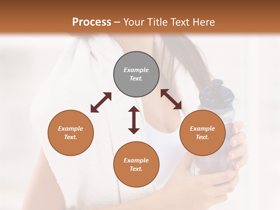 A Woman Holding A Bottle Of Water In Her Hand PowerPoint Template