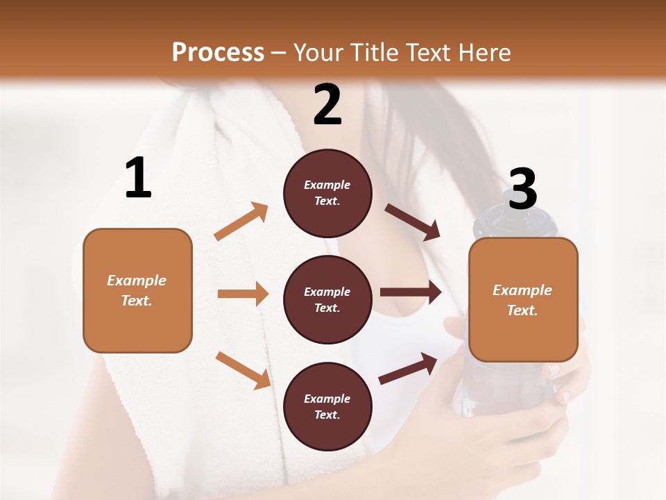 A Woman Holding A Bottle Of Water In Her Hand PowerPoint Template