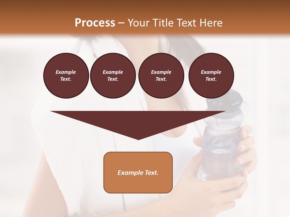 A Woman Holding A Bottle Of Water In Her Hand PowerPoint Template