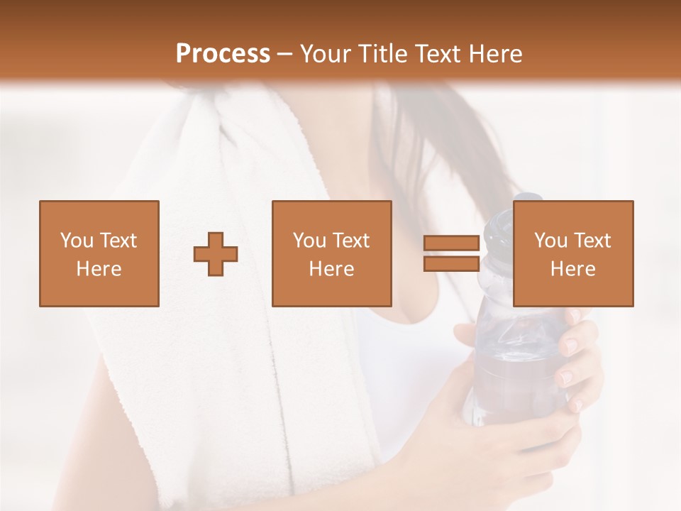 A Woman Holding A Bottle Of Water In Her Hand PowerPoint Template