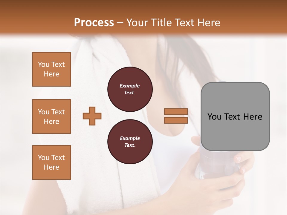A Woman Holding A Bottle Of Water In Her Hand PowerPoint Template