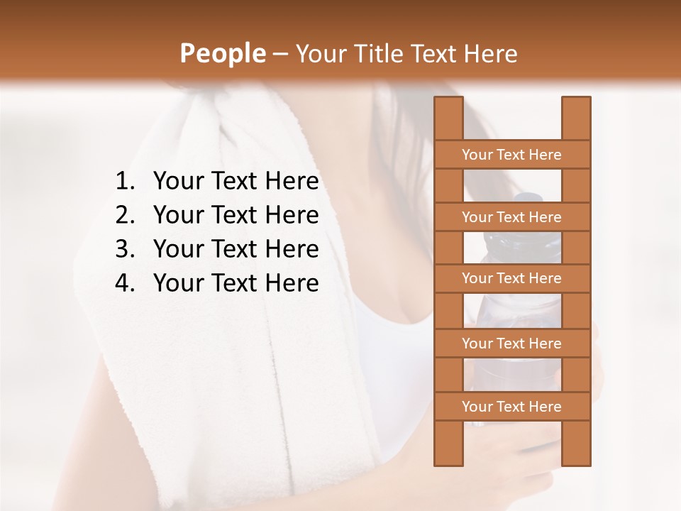 A Woman Holding A Bottle Of Water In Her Hand PowerPoint Template