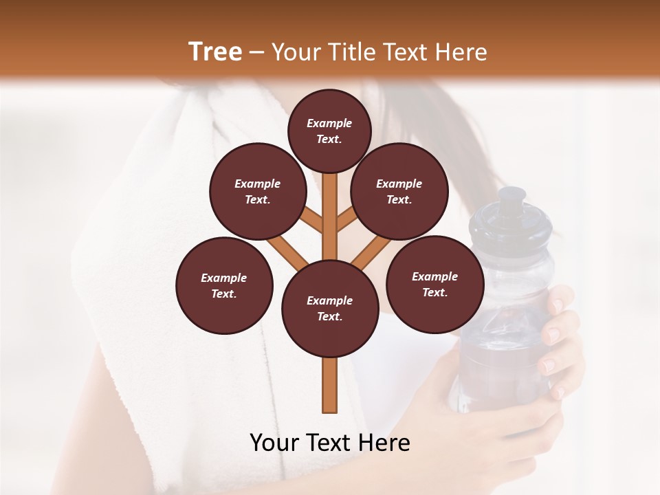 A Woman Holding A Bottle Of Water In Her Hand PowerPoint Template