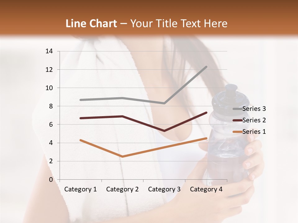 A Woman Holding A Bottle Of Water In Her Hand PowerPoint Template