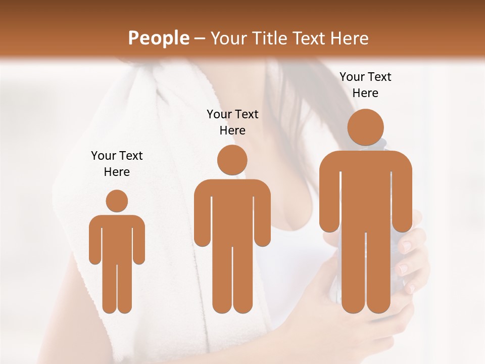 A Woman Holding A Bottle Of Water In Her Hand PowerPoint Template