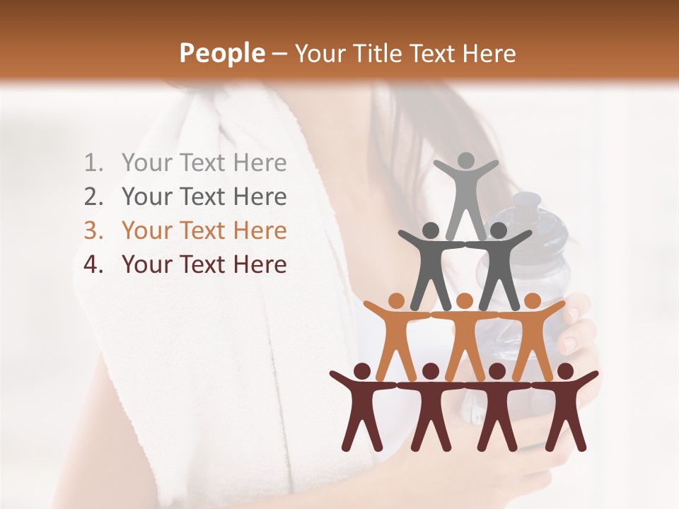 A Woman Holding A Bottle Of Water In Her Hand PowerPoint Template