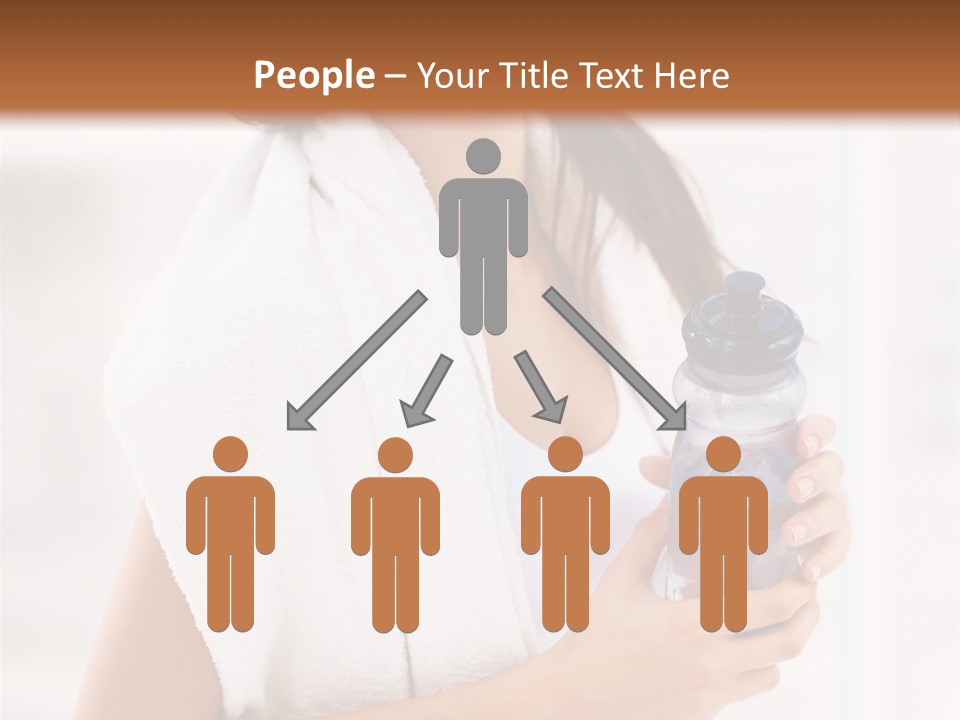 A Woman Holding A Bottle Of Water In Her Hand PowerPoint Template