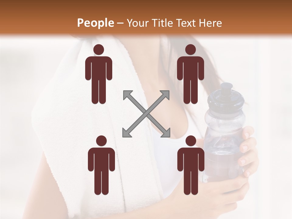 A Woman Holding A Bottle Of Water In Her Hand PowerPoint Template