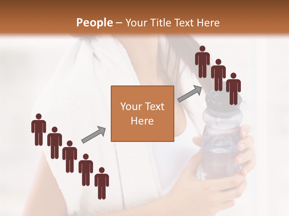 A Woman Holding A Bottle Of Water In Her Hand PowerPoint Template