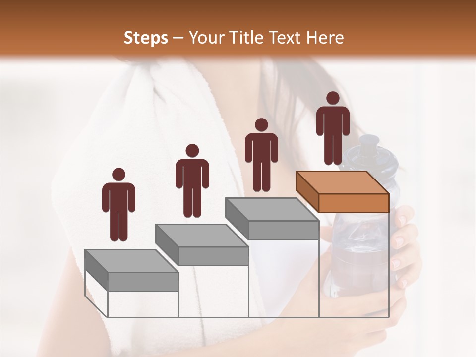 A Woman Holding A Bottle Of Water In Her Hand PowerPoint Template