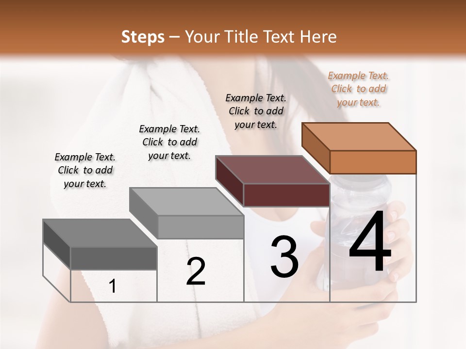 A Woman Holding A Bottle Of Water In Her Hand PowerPoint Template