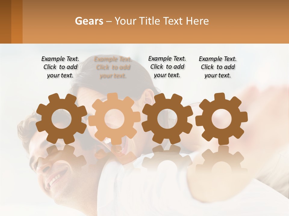 A Man And Woman Laying On A Bed With Their Arms Around Each Other PowerPoint Template