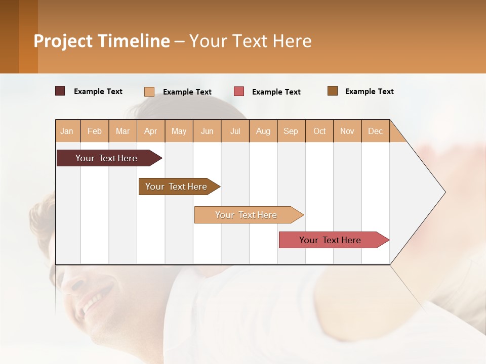 A Man And Woman Laying On A Bed With Their Arms Around Each Other PowerPoint Template