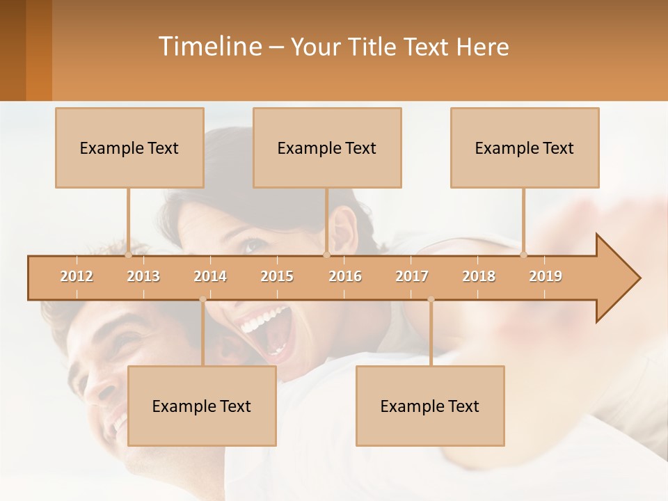 A Man And Woman Laying On A Bed With Their Arms Around Each Other PowerPoint Template