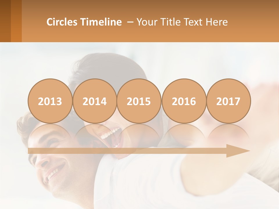 A Man And Woman Laying On A Bed With Their Arms Around Each Other PowerPoint Template