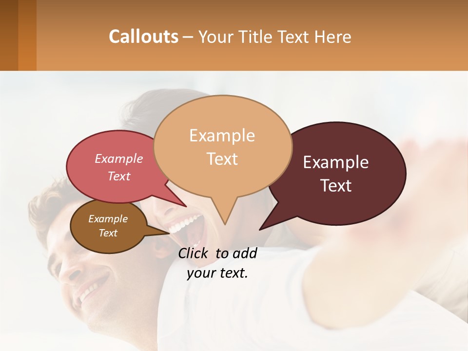 A Man And Woman Laying On A Bed With Their Arms Around Each Other PowerPoint Template