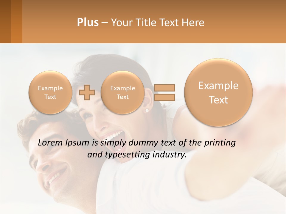 A Man And Woman Laying On A Bed With Their Arms Around Each Other PowerPoint Template