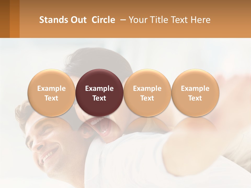 A Man And Woman Laying On A Bed With Their Arms Around Each Other PowerPoint Template