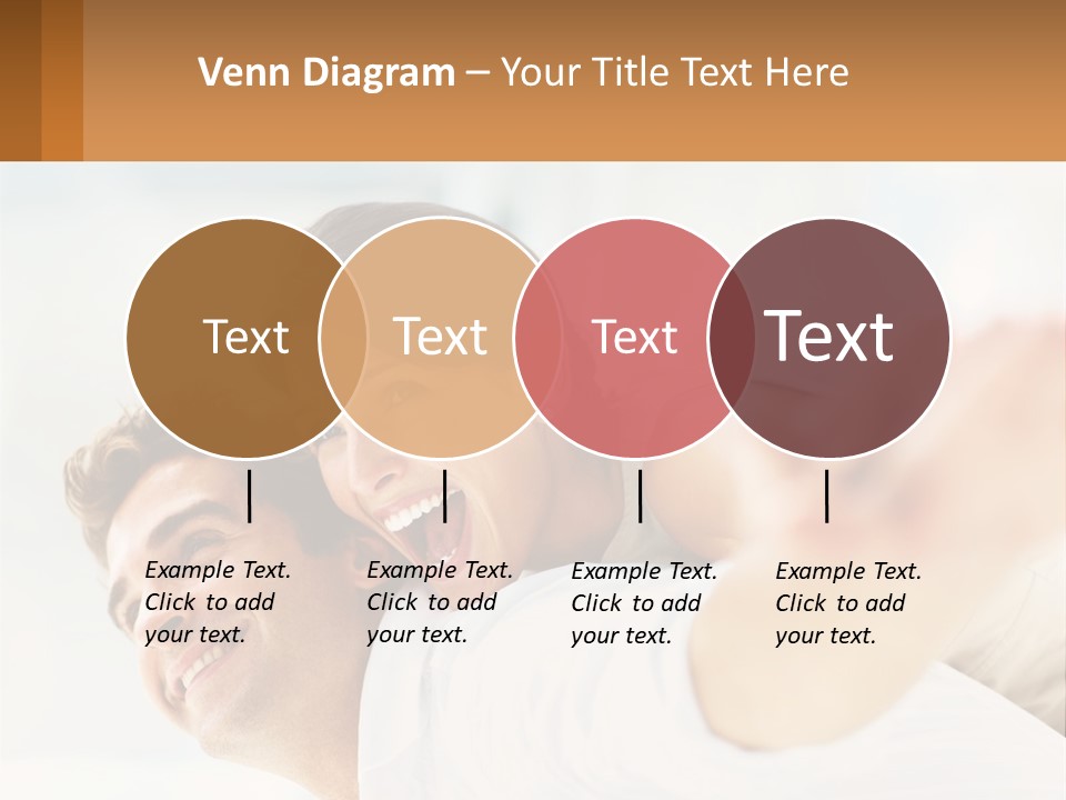 A Man And Woman Laying On A Bed With Their Arms Around Each Other PowerPoint Template