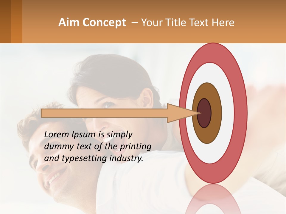 A Man And Woman Laying On A Bed With Their Arms Around Each Other PowerPoint Template