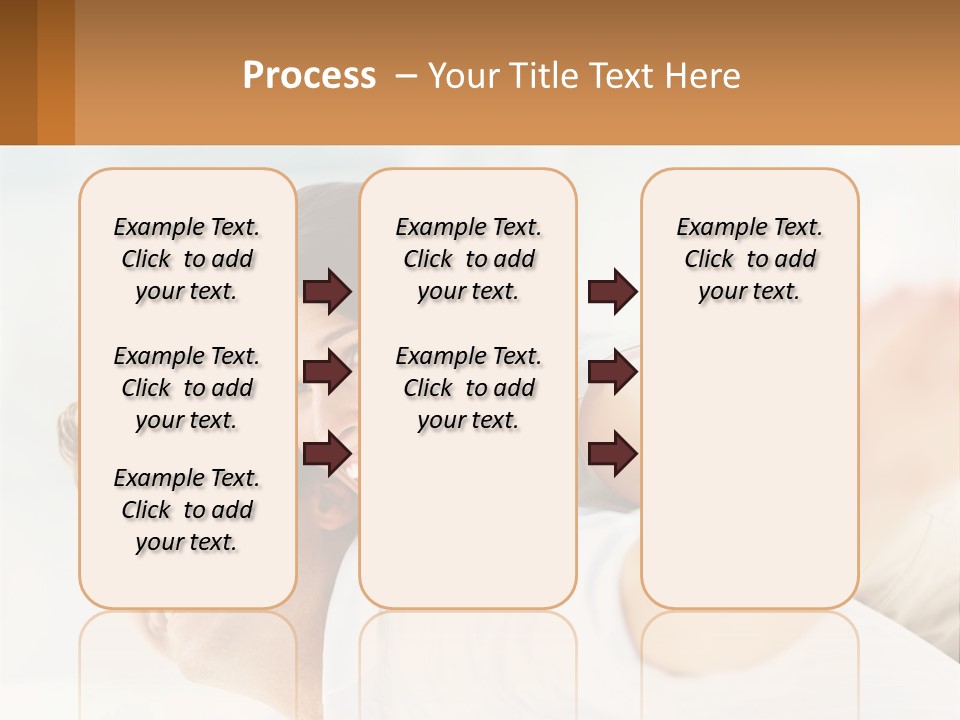 A Man And Woman Laying On A Bed With Their Arms Around Each Other PowerPoint Template