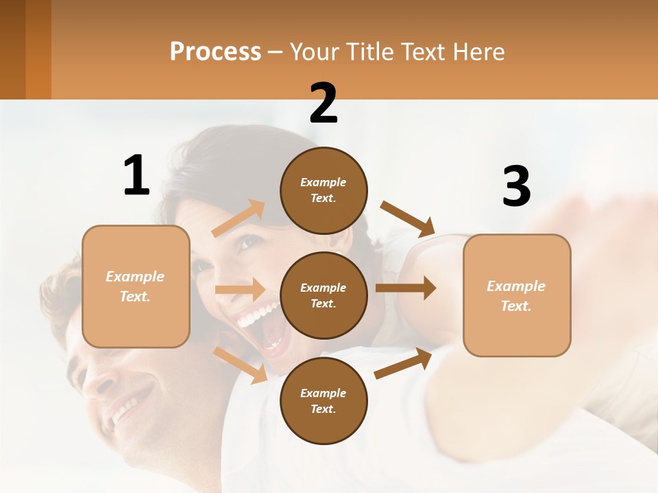 A Man And Woman Laying On A Bed With Their Arms Around Each Other PowerPoint Template