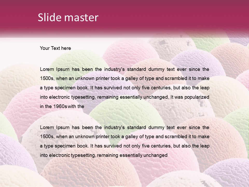 Vanilla Blueberry Food PowerPoint Template