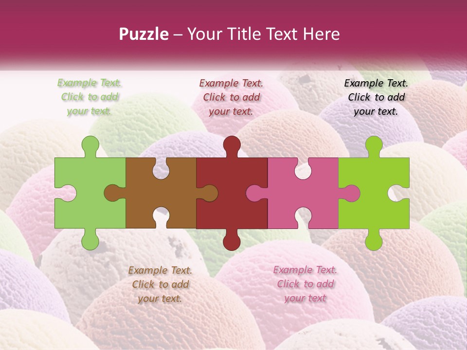 Vanilla Blueberry Food PowerPoint Template