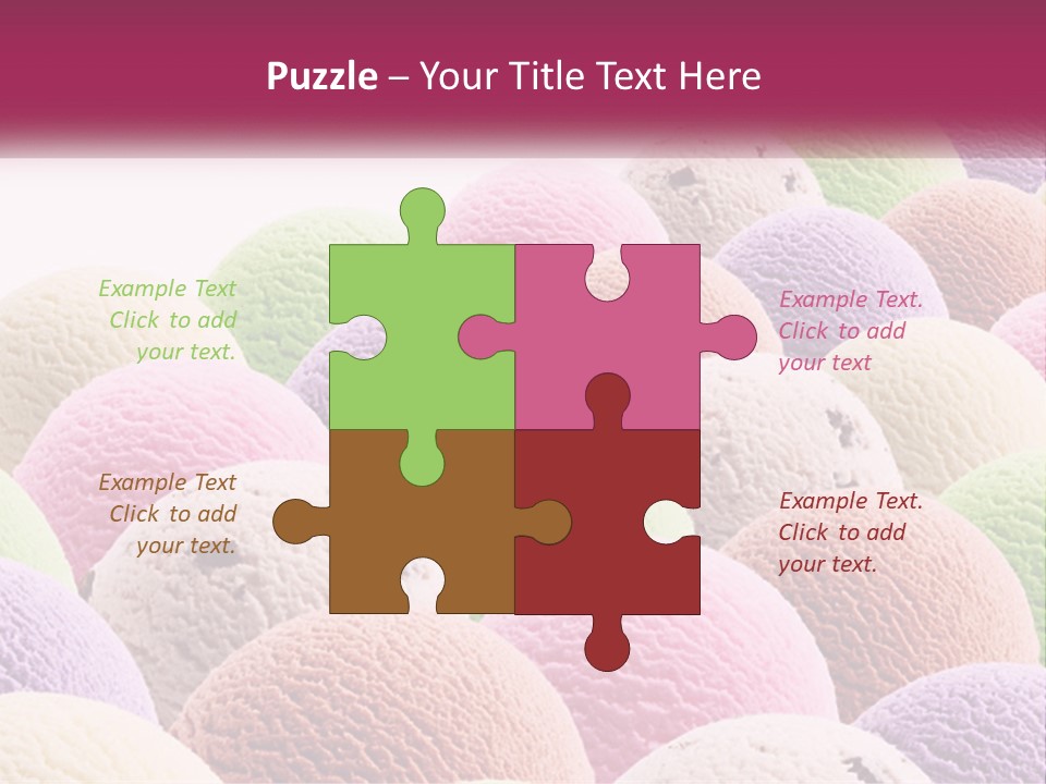 Vanilla Blueberry Food PowerPoint Template