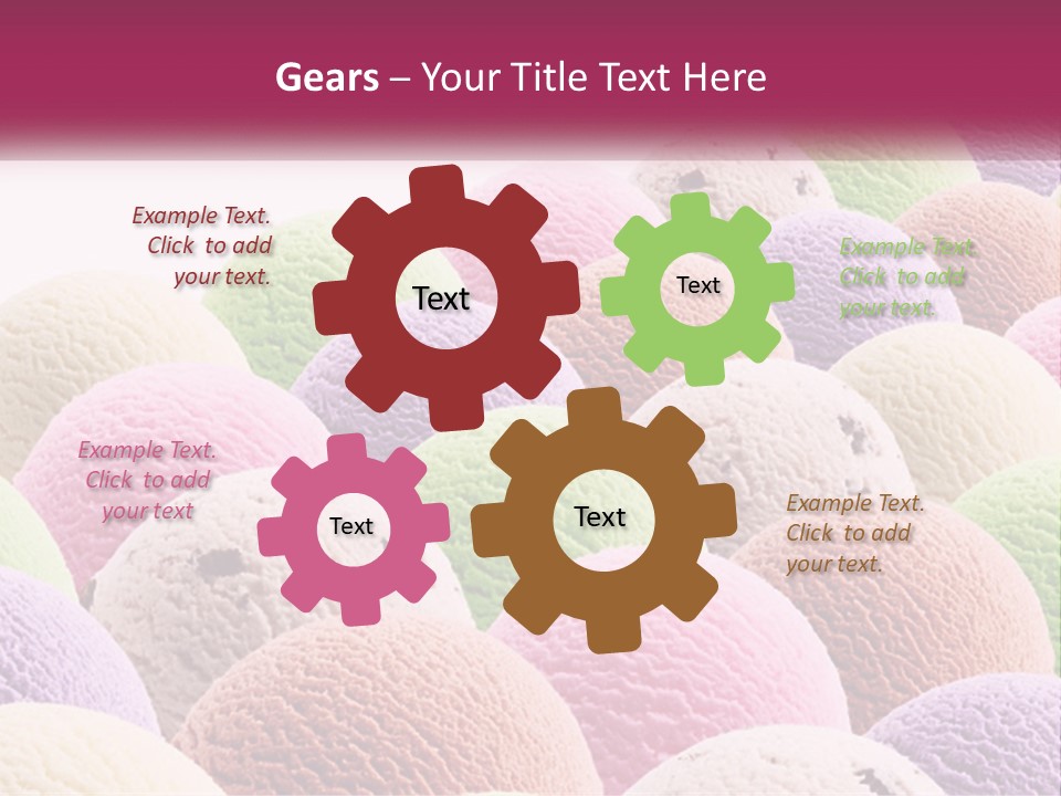 Vanilla Blueberry Food PowerPoint Template