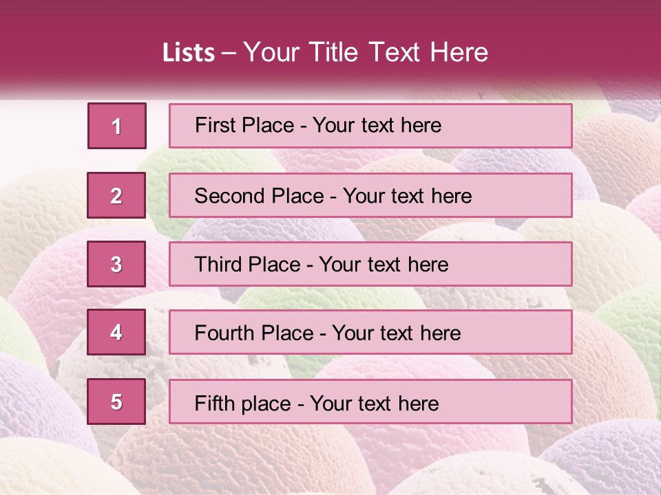 Vanilla Blueberry Food PowerPoint Template