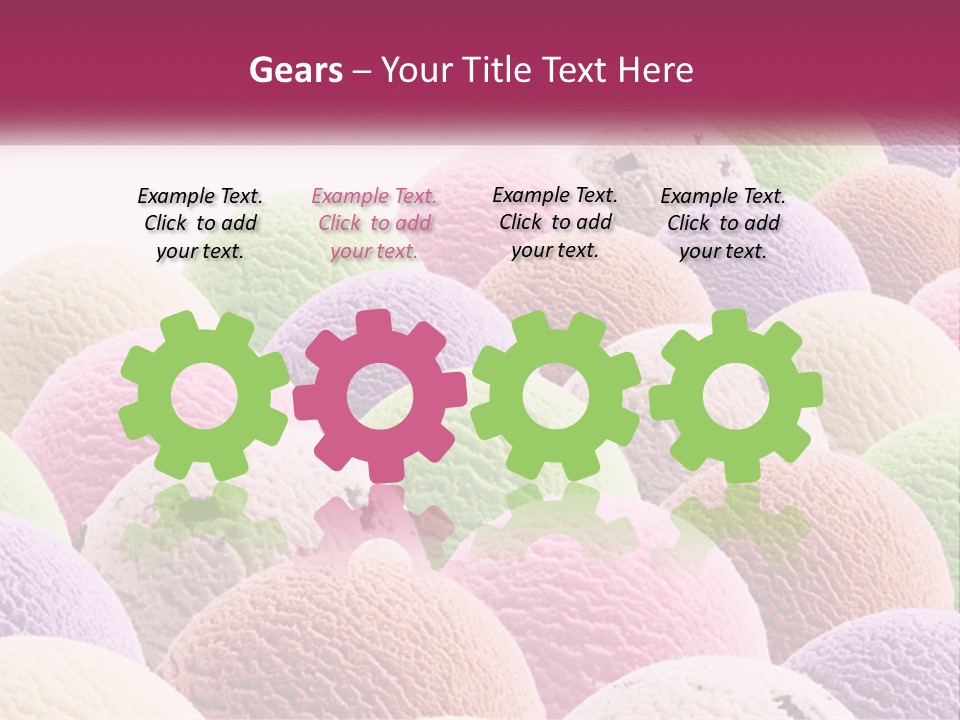 Vanilla Blueberry Food PowerPoint Template